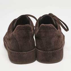 Pre Owned Loro Piana Brown Suede Nuages Sneakers Size 42