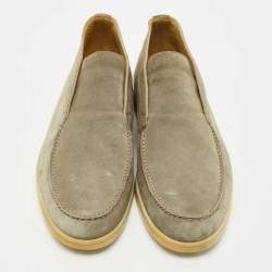 Loro Piana Green Suede Open Walk Ankle Boots Size 43