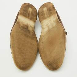 Loro Piana Dark Brown Suede Summer Walk Slip On Loafers Size 40.5