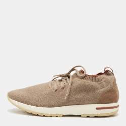 Loro Piana Beige Fabric 360 LP Flexy Walk Low Top Sneakers Size 40
