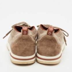 Loro Piana Beige Fabric 360 LP Flexy Walk Low Top Sneakers Size 40