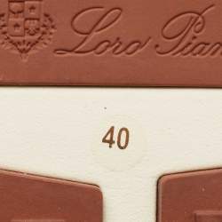 Loro Piana Beige Fabric 360 LP Flexy Walk Low Top Sneakers Size 40
