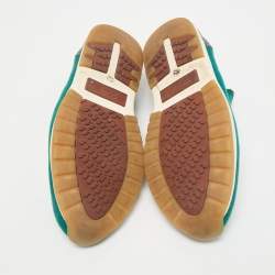 Pre Owned Loro Piana Green Knit Fabric 360 LP Flexy Walk Sneakers Size 43