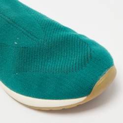 Pre Owned Loro Piana Green Knit Fabric 360 LP Flexy Walk Sneakers Size 43