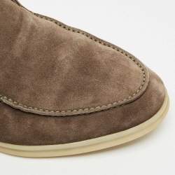 Loro Piana Brown Suede Open Walk Ankle Length Boots Size 40