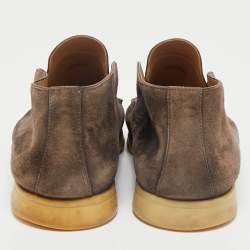 Loro Piana Brown Suede Open Walk Ankle Length Boots Size 42.5