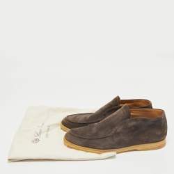 Loro Piana Brown Suede Open Walk Ankle Length Boots Size 42.5