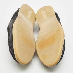 Pre Owned Loro Piana Navy Blue Suede Summer Walk Loafers Size 44.5