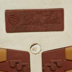 Pre Owned Loro Piana Black/Grey Knit Fabric and Leather 360 LP Flexy Walk Sneakers Size 46