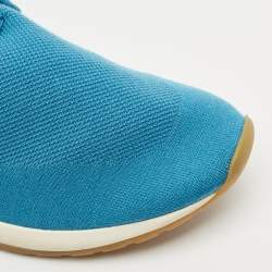 Loro Piana Blue Knit Fabric 360 LP Flexy Walk Sneakers Size 44
