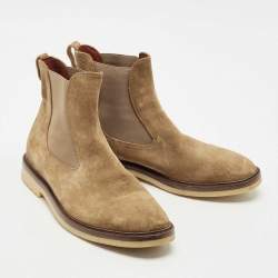 Loro Piana Brown Suede Beatle Walk Chelsea Boots Size 43