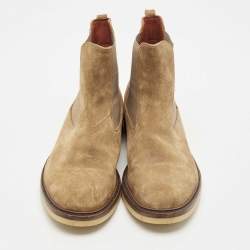 Loro Piana Brown Suede Beatle Walk Chelsea Boots Size 43