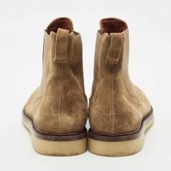 Loro Piana Brown Suede Beatle Walk Chelsea Boots Size 43