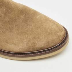 Loro Piana Brown Suede Beatle Walk Chelsea Boots Size 43