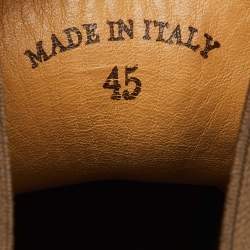 Pre Owned Loro Piana Brown Suede Beatle Walk Chelsea Ankle Length Boots Size 45