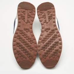 Pre Owned Loro Piana Navy Blue Suede and Nylon Week End Walk Sneakers Size 44