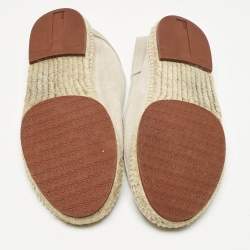 Pre Owned Loro Piana Grey Suede Seaside Walk Espadrilles Size 43