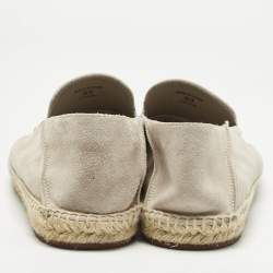 Pre Owned Loro Piana Grey Suede Seaside Walk Espadrilles Size 43