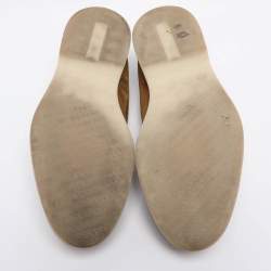 مملوكة مسبقًا Loro Piana Khaki Suede Summer Walk Loafers Size 41.5