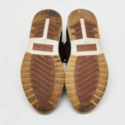 Pre Owned Loro Piana Multicolor Knit Fabric 360 Flexy Walk Lace Up Sneakers Size 43