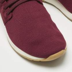 مملوكة مسبقًا حذاء رياضي لورو بيانا فلكسي ووك سليب أون 360 قماش محبوك وزخرفة شامواه خمري مقاس 43