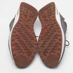 Pre Owned Loro Piana Grey Suede Week End Walk Lace Up Sneakers Size 42