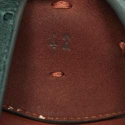 Pre Owned Loro Piana Green Ostrich Leather Slip On Sandals Size 42