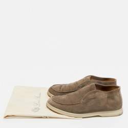 Pre Owned Loro Piana Brown Suede Open Walk Ankle Length Boots Size 39