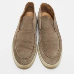 Pre Owned Loro Piana Brown Suede Open Walk Ankle Length Boots Size 39