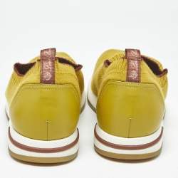 Pre Owned حذاء رياضي لورو بيانا منخفض من أعلى 360 إل بي فليكسي ووك نسيج بحياكة أصفر مقاس 41