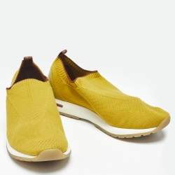 Pre Owned حذاء رياضي لورو بيانا منخفض من أعلى 360 إل بي فليكسي ووك نسيج بحياكة أصفر مقاس 41