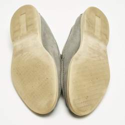 Pre Owned Loro Piana Grey Suede Summer Walk Slip On Loafers Size 42.5