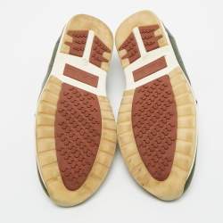 Pre Owned Loro Piana Green Knit Fabric 360 LP Flexy Walk Sneakers Size 43