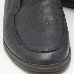 Pre Owned Loro Piana Black Leather Open Walk Ankle Boots Size 42