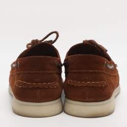 Pre Owned Loro Piana Brown Suede Sea Sail Loafers Size 41