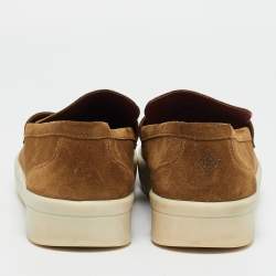 Pre Owned Loro Piana Brown Suede Ultimate Walk Loafers Size 43