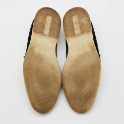 Pre Owned Loro Piana Black Suede Summer Walk Slip On Loafers Size 41.5