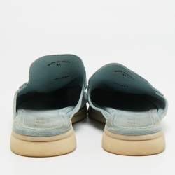 مملوكة مسبقًا حذاء سلايد فلات لورو بيانا بابوش شارمز والك سويدي أزرق مقاس 41