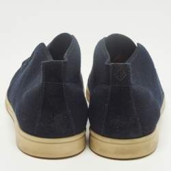 Pre Owned حذاء بوت كاحل لورو بيانا واك مفتوح سويد أسود مقاس 43