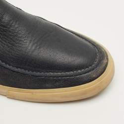 مملوكة مسبقًا Loro Piana Open Walk Size 45 Navy Blue Leather Loafers