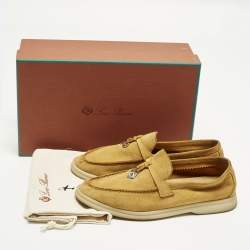 Pre Owned حذاء لوفرز لورو بيانا سمر تشارمز ووك سويدي بيج مقاس 39