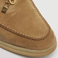 مملوكة مسبقًا حذاء لوفرز لورو بيانا سمر تشارمز ووك سويدي بيج مقاس 37.5