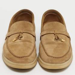 مملوكة مسبقًا حذاء لوفرز لورو بيانا سمر تشارمز ووك سويدي بيج مقاس 37.5