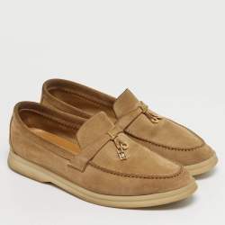 مملوكة مسبقًا حذاء لوفرز لورو بيانا سمر تشارمز ووك سويدي بيج مقاس 37.5