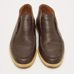 مملوكة مسبقًا Loro Piana Open Walk Size 42.5 Brown Leather Chukka Boots