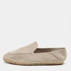 مملوكة مسبقًا Loro Piana Seaside walk Size 46 Beige Suede Espadrille Flat