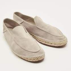 مملوكة مسبقًا Loro Piana Seaside walk Size 46 Beige Suede Espadrille Flat