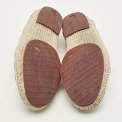 مملوكة مسبقًا Loro Piana Seaside walk Size 46 Beige Suede Espadrille Flat