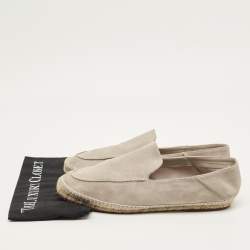 مملوكة مسبقًا Loro Piana Seaside walk Size 46 Beige Suede Espadrille Flat