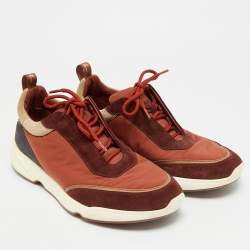 Pre Owned حذاء رياضي لورو بيانا مودولار ووك كولوراما شاموا متعدد الألوان ونايلون منخفض من أعلى مقاس 42